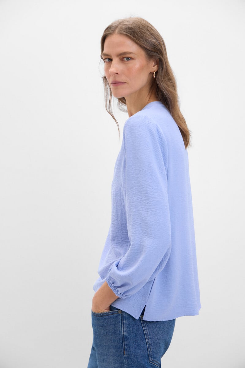 Cortefiel Blusa cuello mao manga larga Grandes ahorros
