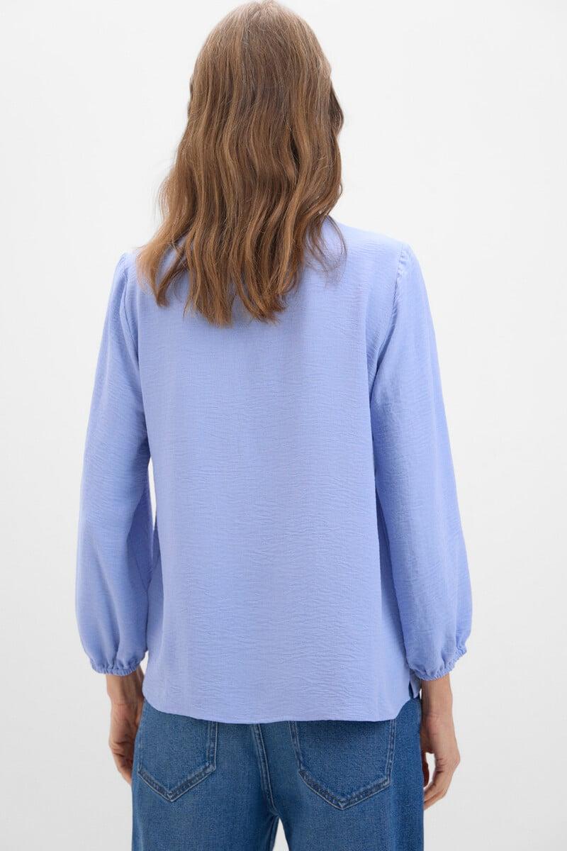 Cortefiel Blusa cuello mao manga larga Grandes ahorros