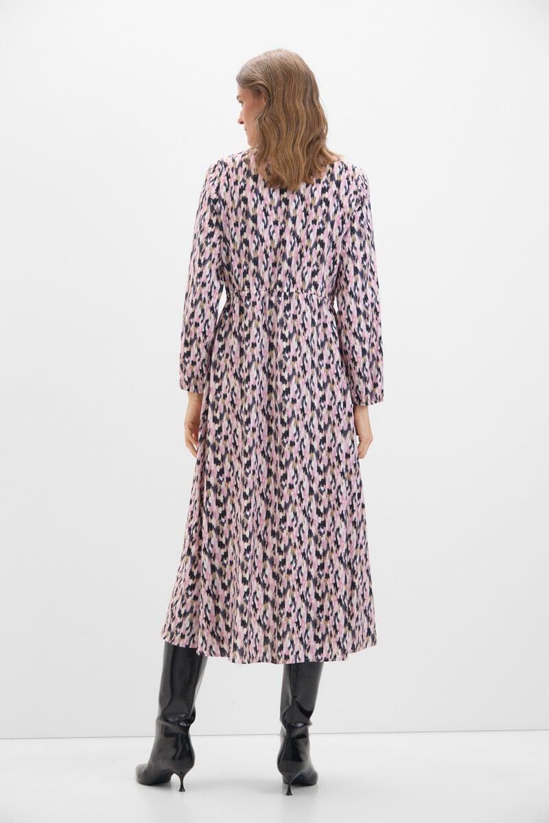 Cortefiel Vestido largo estampado geométrico Rebajas de fin de temporada