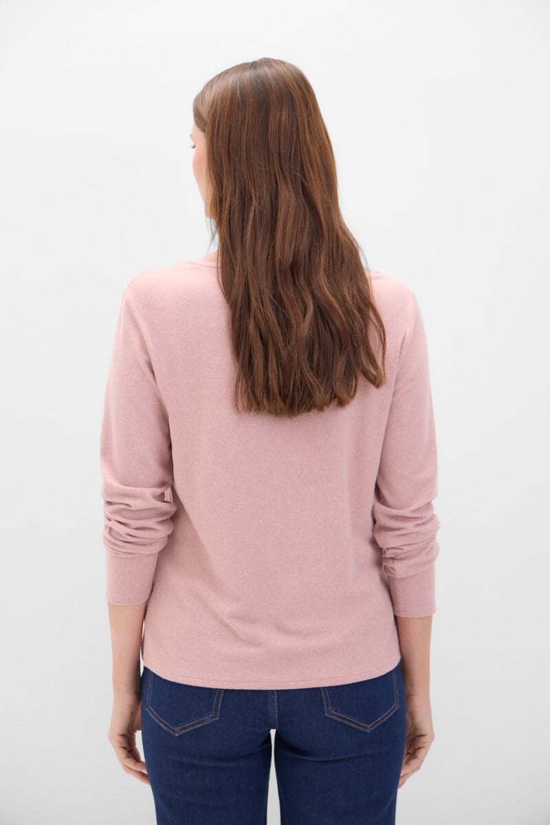 Cortefiel Camiseta tacto suave strass Outlet online
