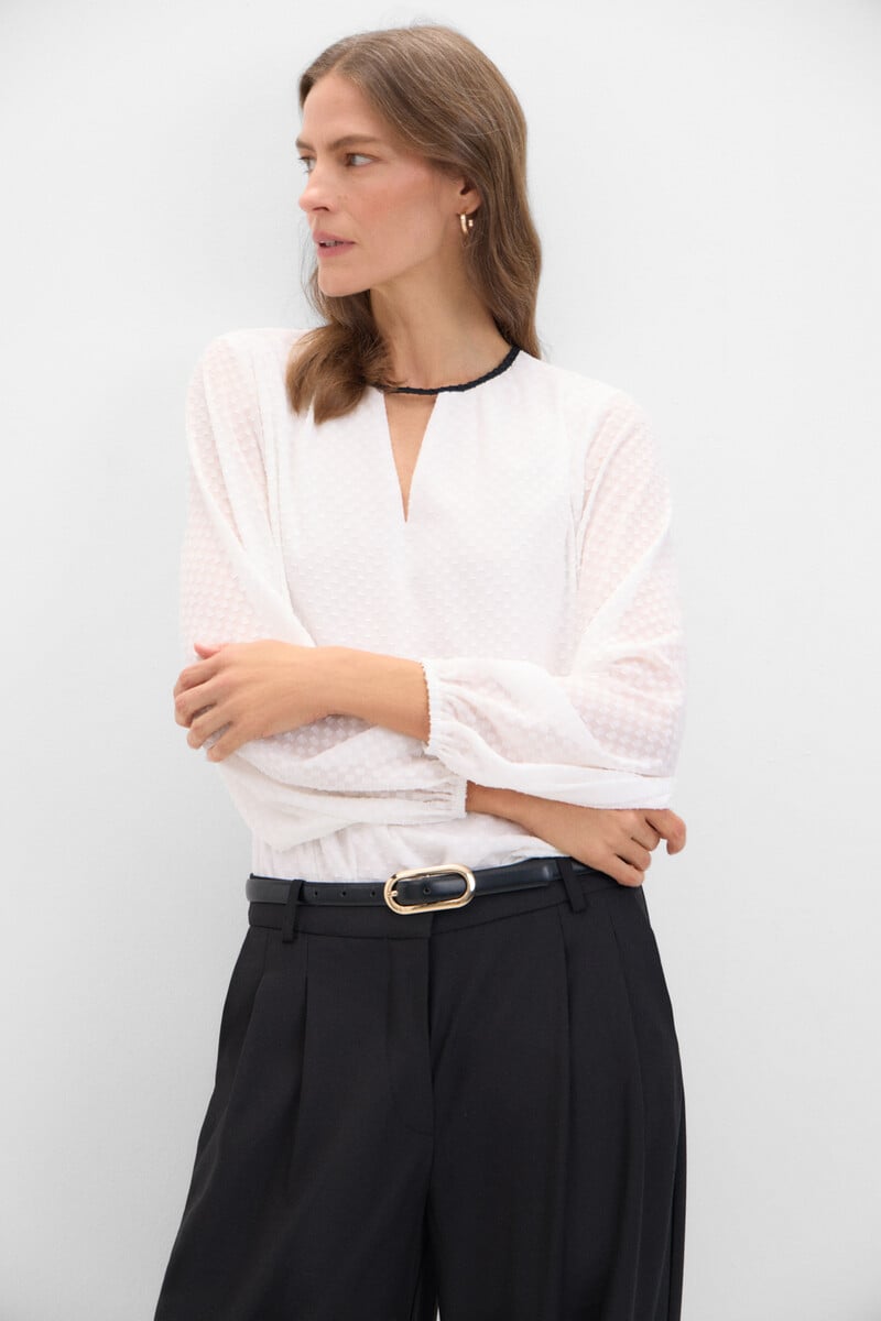 Cortefiel Blusa tejido textura
