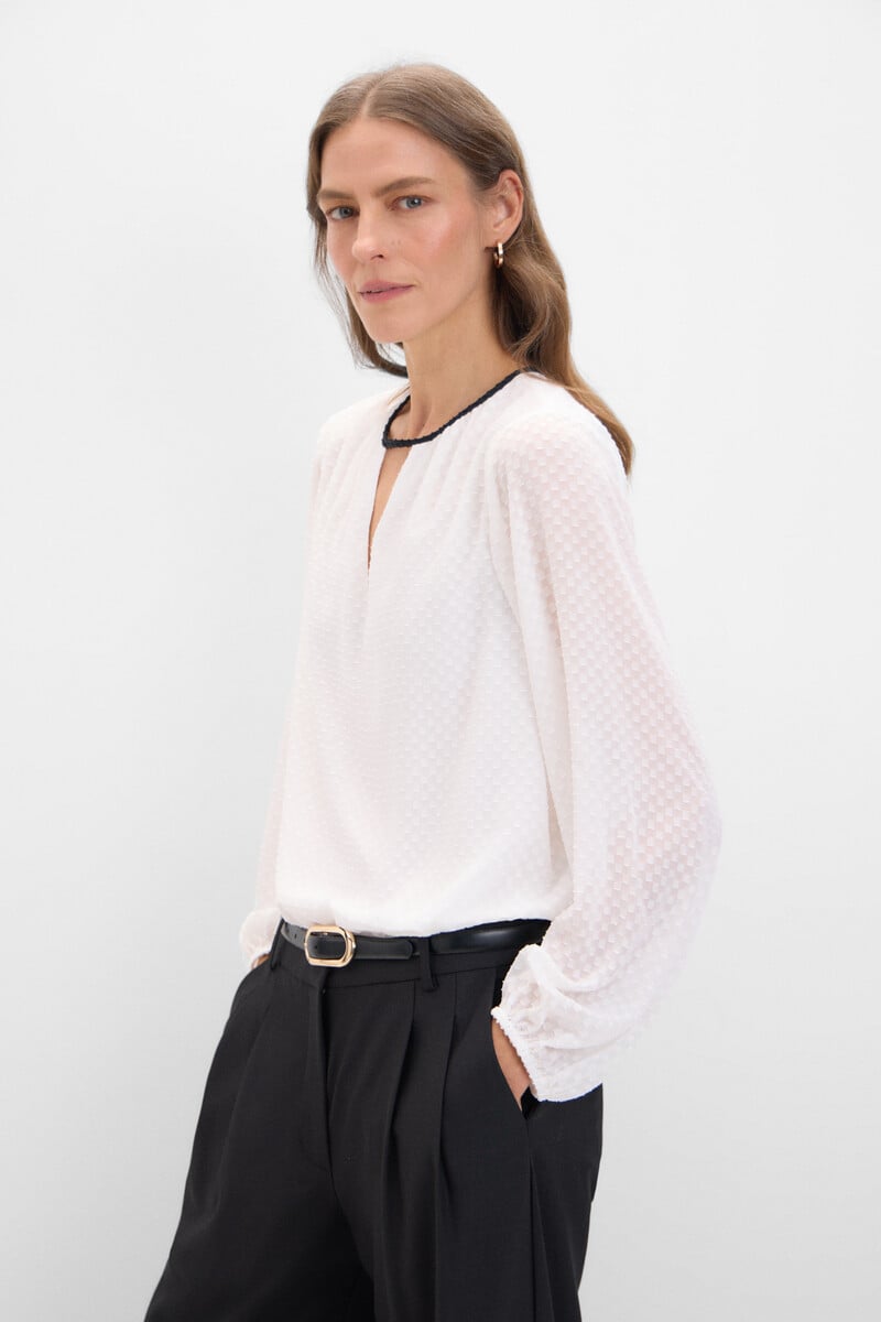 Cortefiel Blusa tejido textura Venta caliente