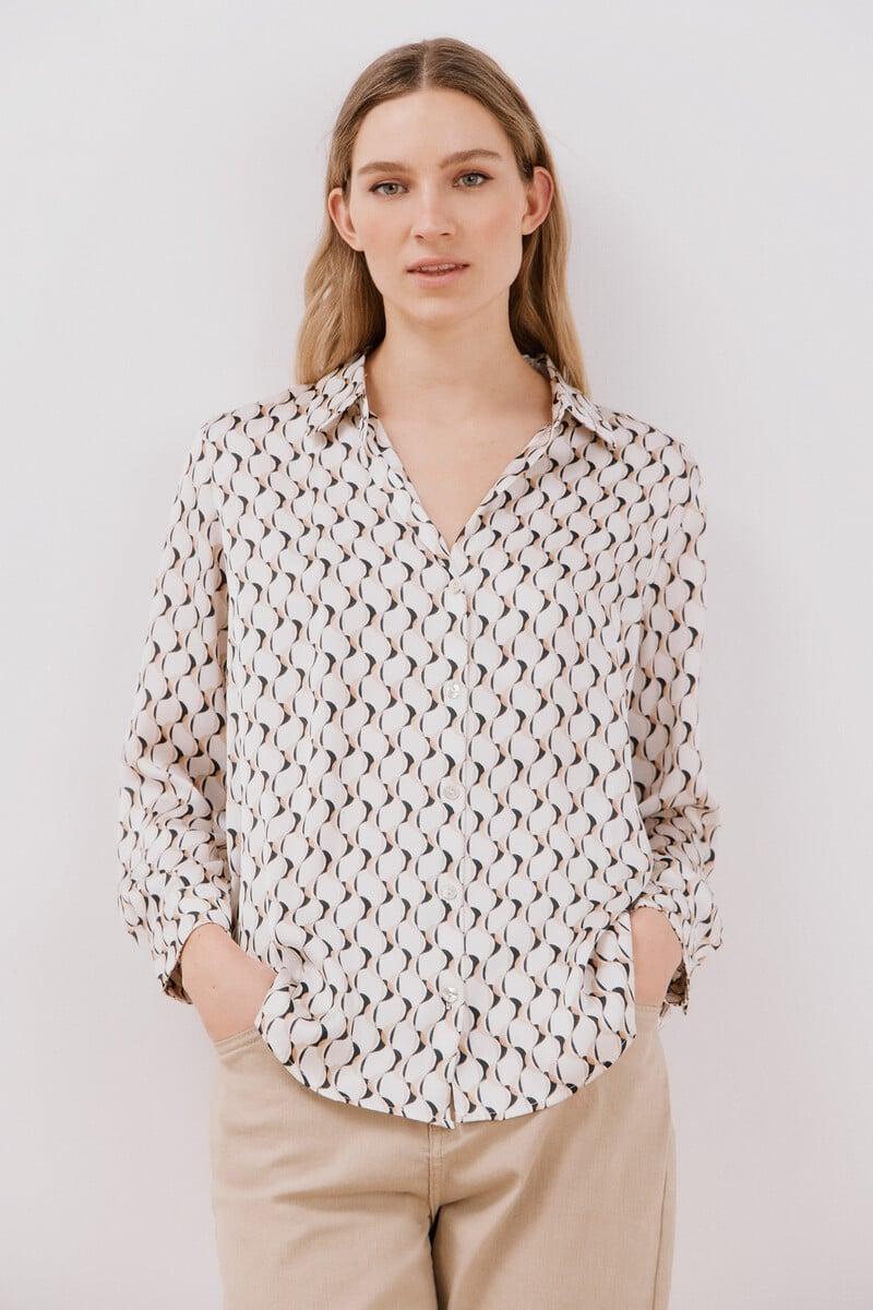 Cortefiel Blusa satinada manga larga Gran oferta