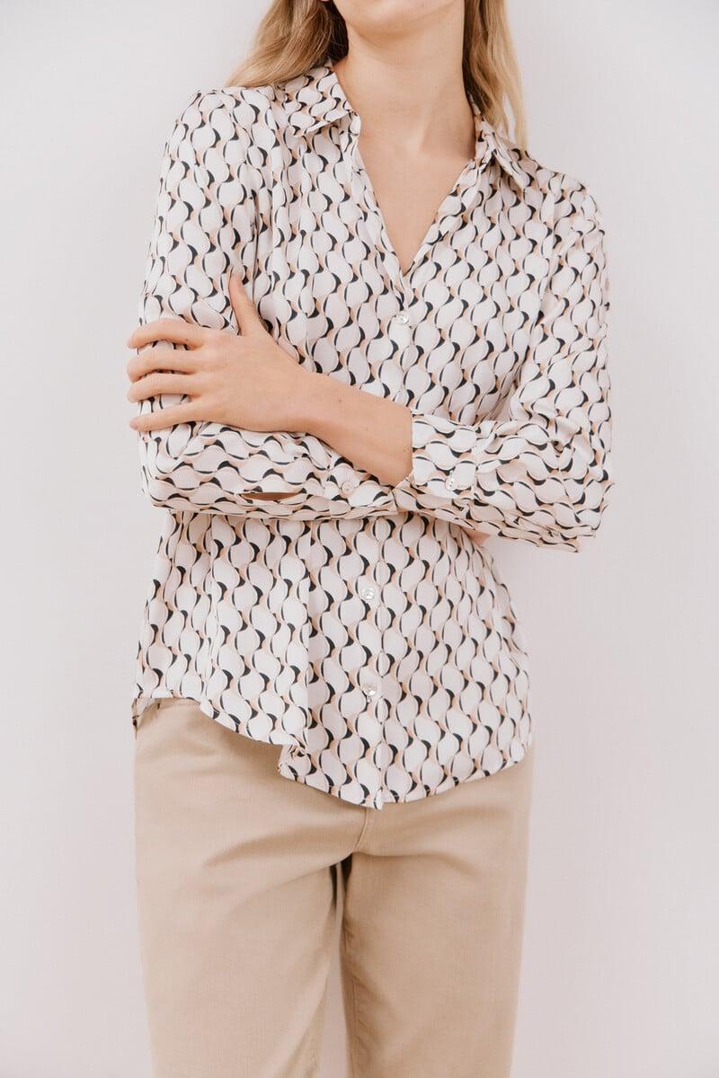 Cortefiel Blusa satinada manga larga Gran oferta