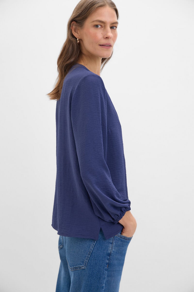 Cortefiel Blusa cuello mao manga larga Mejor oferta