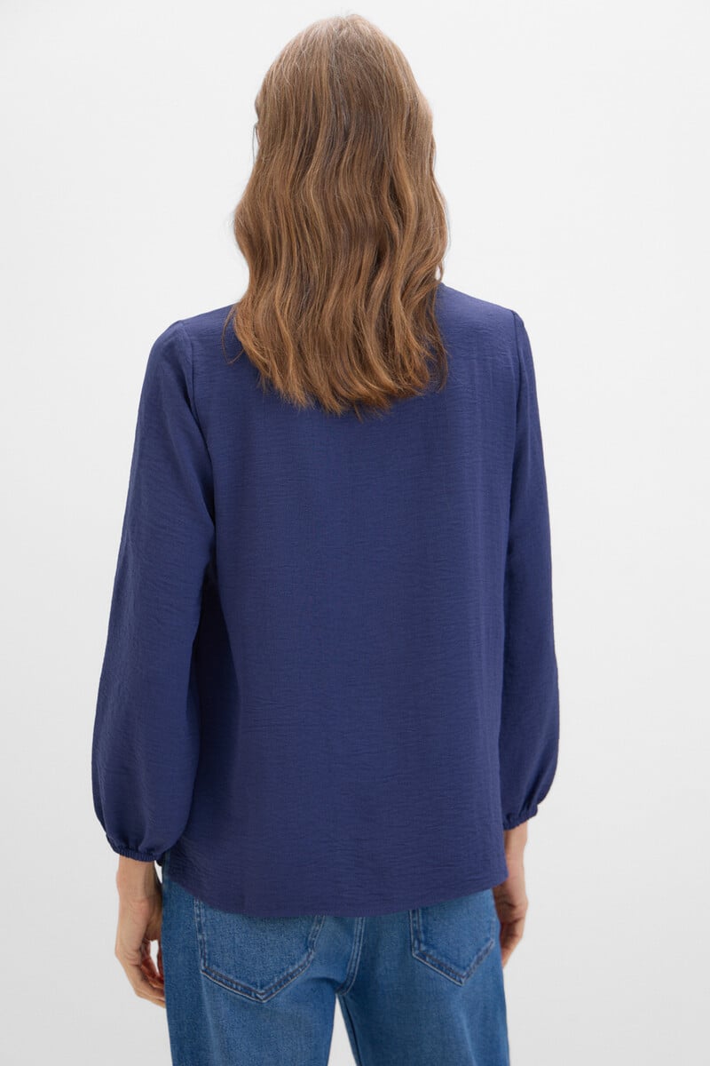 Cortefiel Blusa cuello mao manga larga Mejor oferta