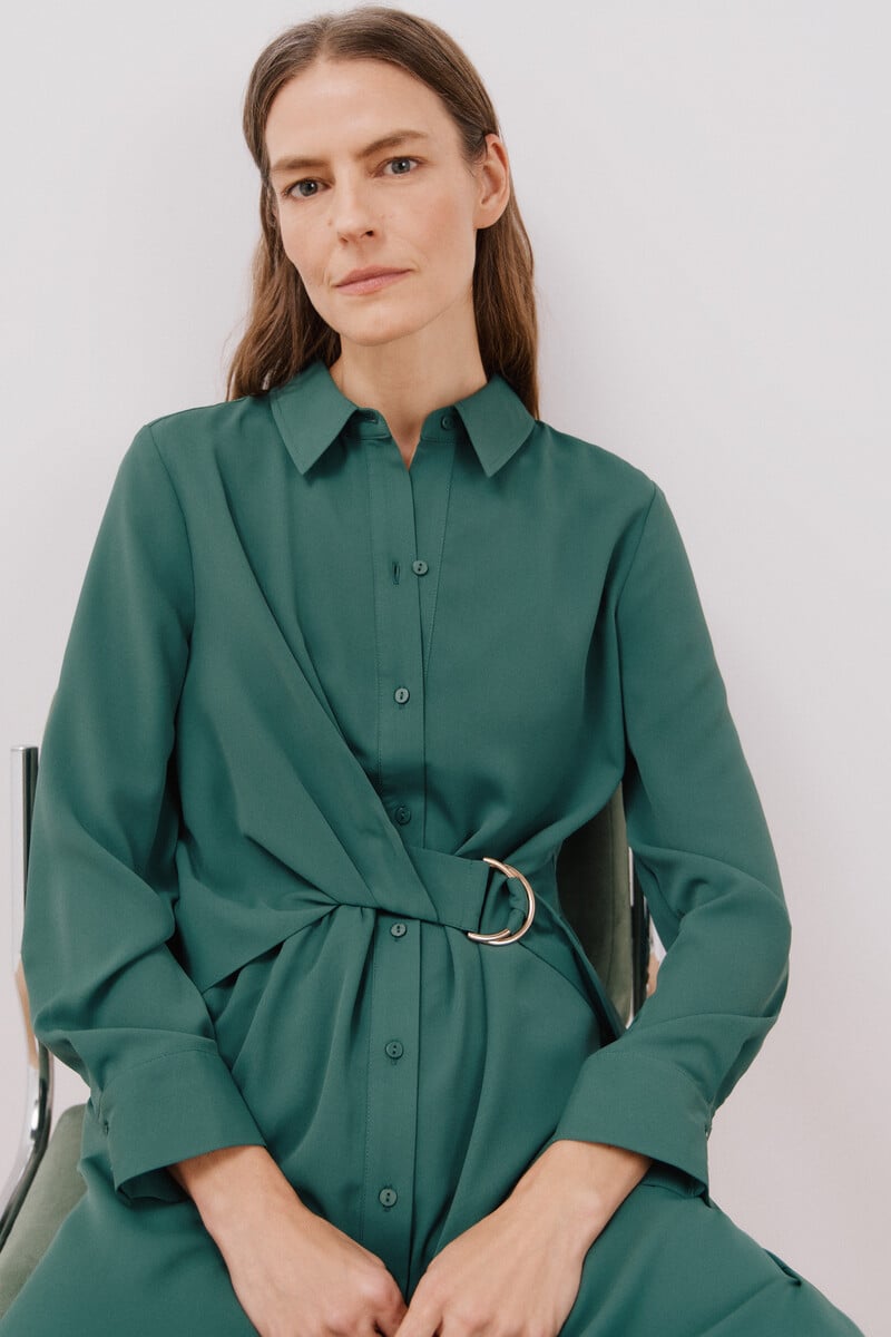Cortefiel Vestido camisero fluido Solo hoy