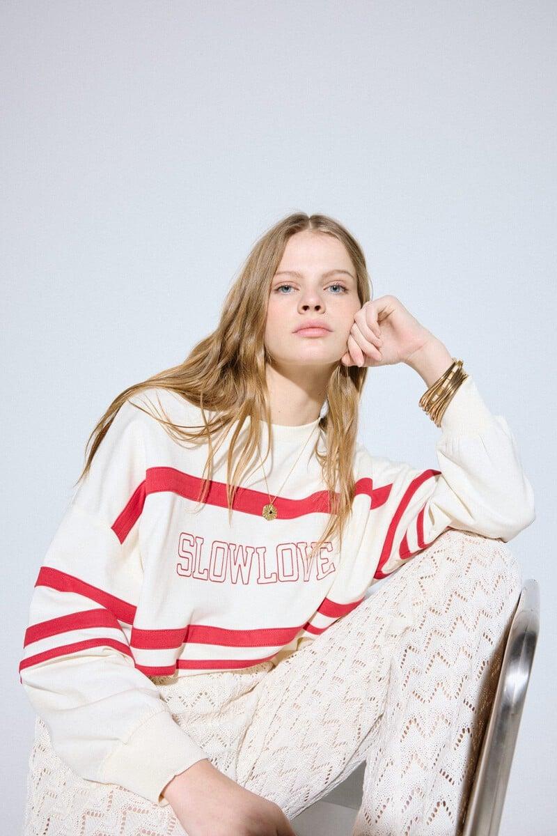 Cortefiel Sudadera logo oversize Grandes descuentos