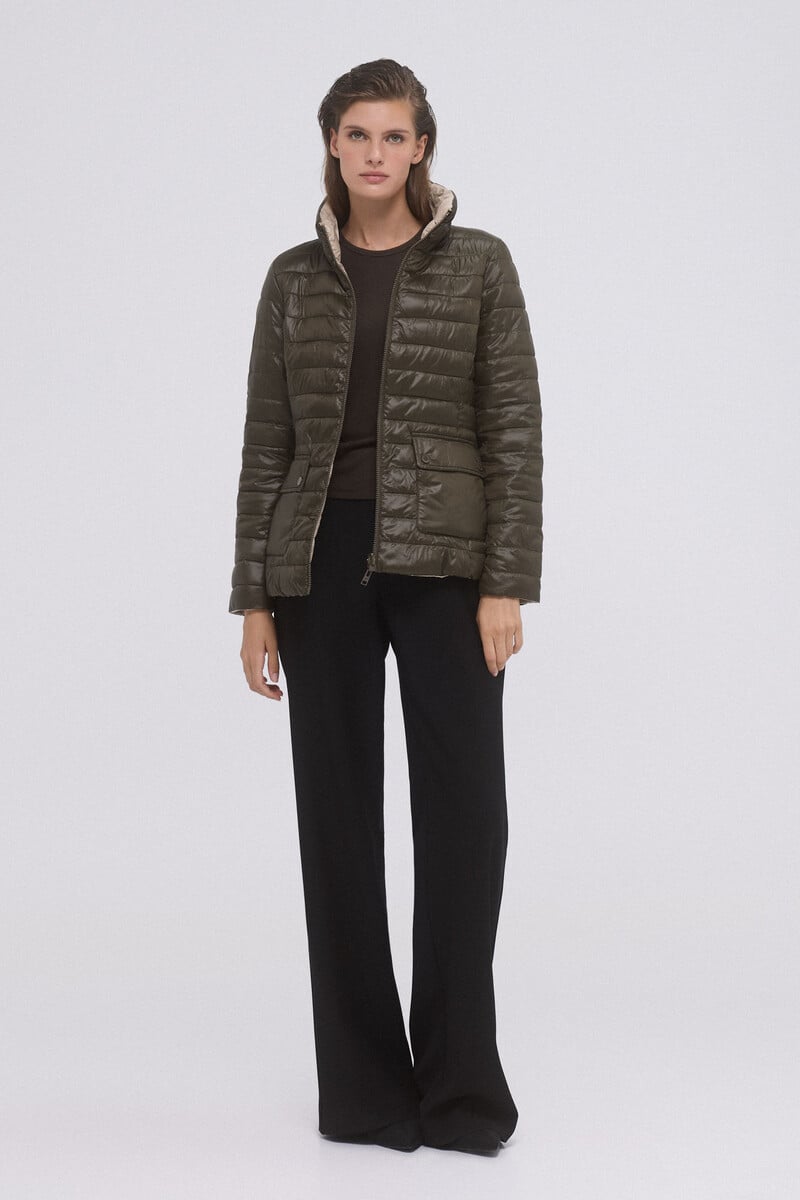 Cortefiel Chaqueta acolchada reversible lisa Oferta exclusiva
