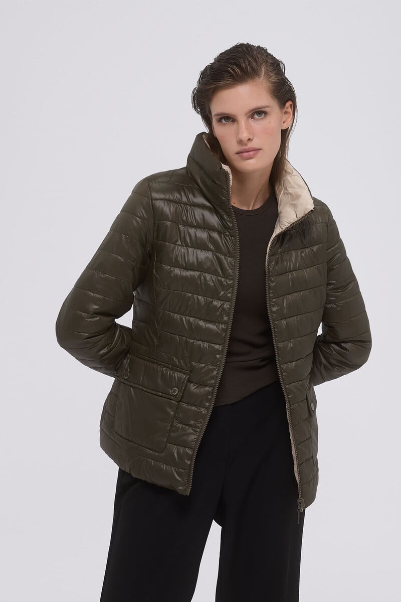 Cortefiel Chaqueta acolchada reversible lisa Oferta exclusiva