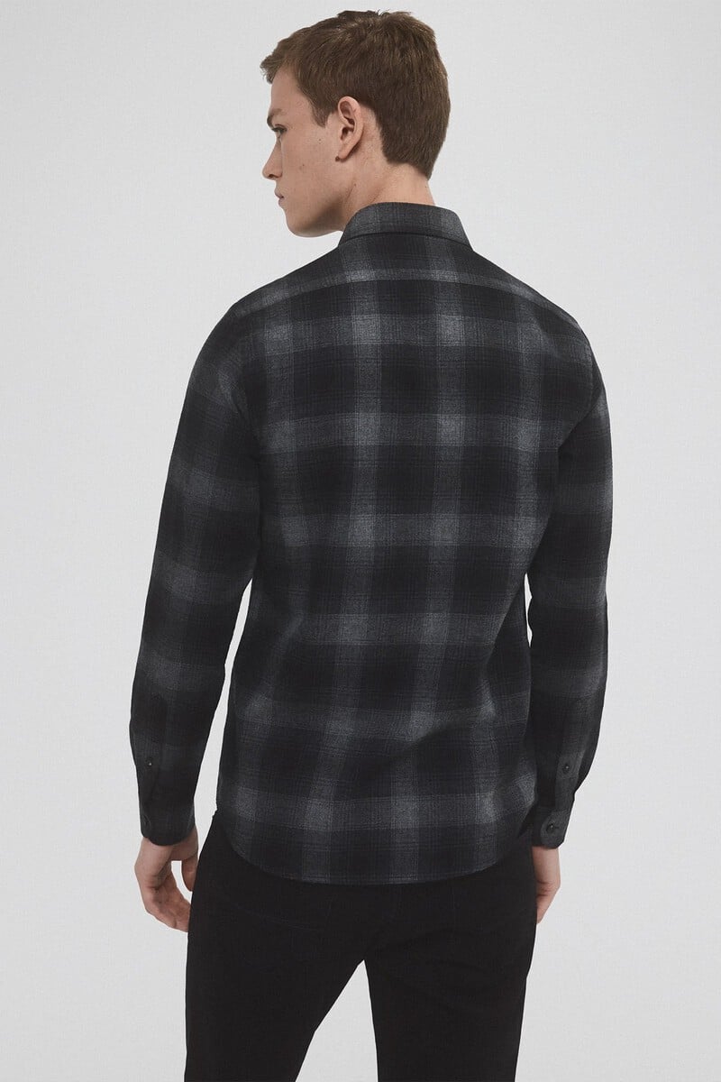 Cortefiel Camisa twill cuadros cashmere touch Ofertas especiales