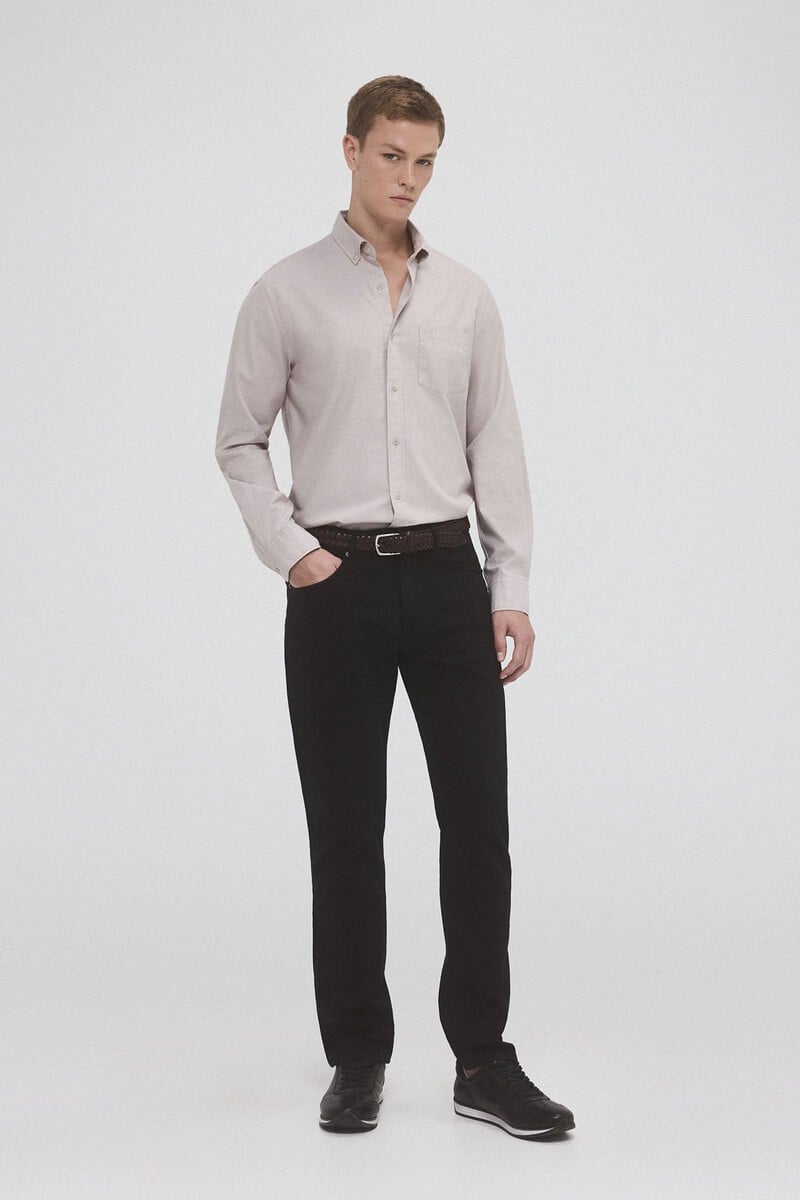 Cortefiel Camisa gabardina lisa Grandes ahorros