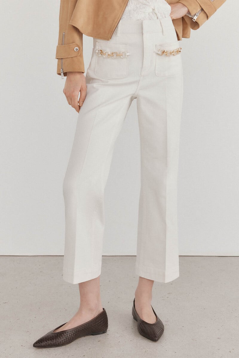 Cortefiel Jeans flare cropped COMPRAR AHORA