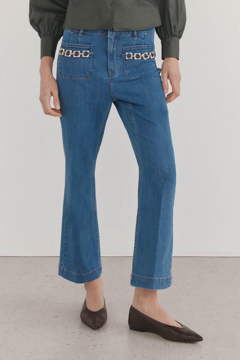 Cortefiel Jeans flare cropped Últimos 2 días