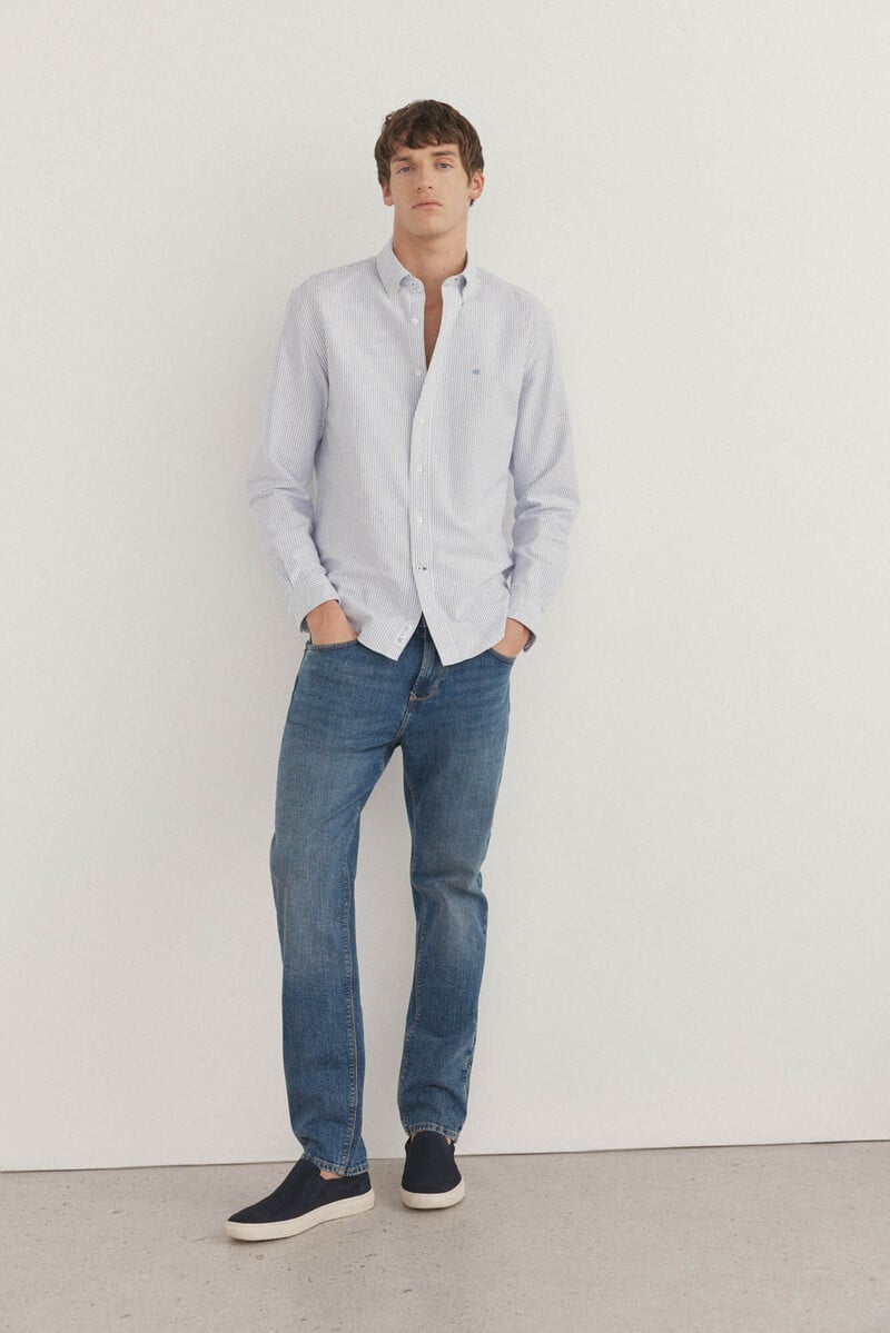 Cortefiel Camisa iconic oxford rayas Solo hoy