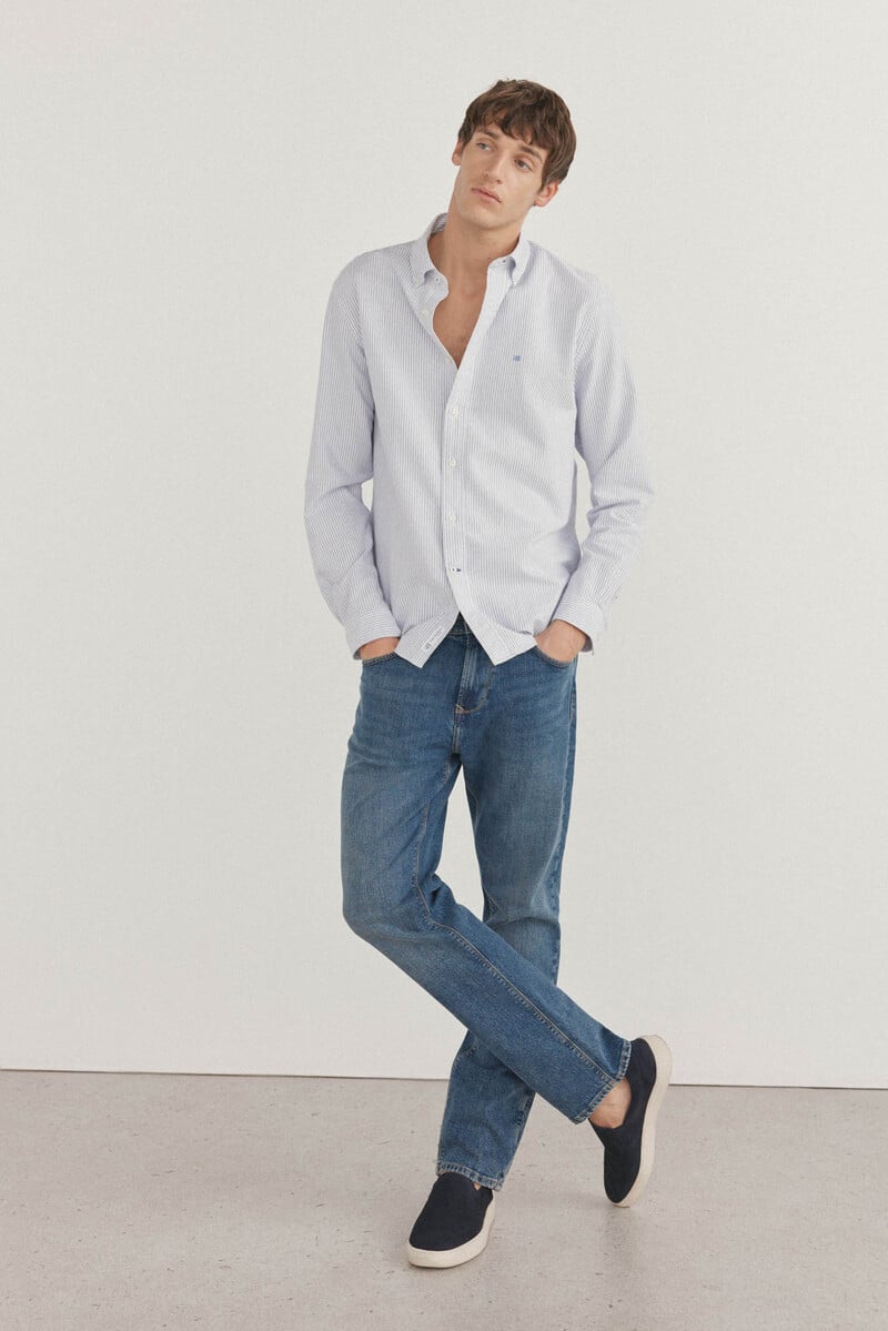 Cortefiel Camisa iconic oxford rayas Solo hoy