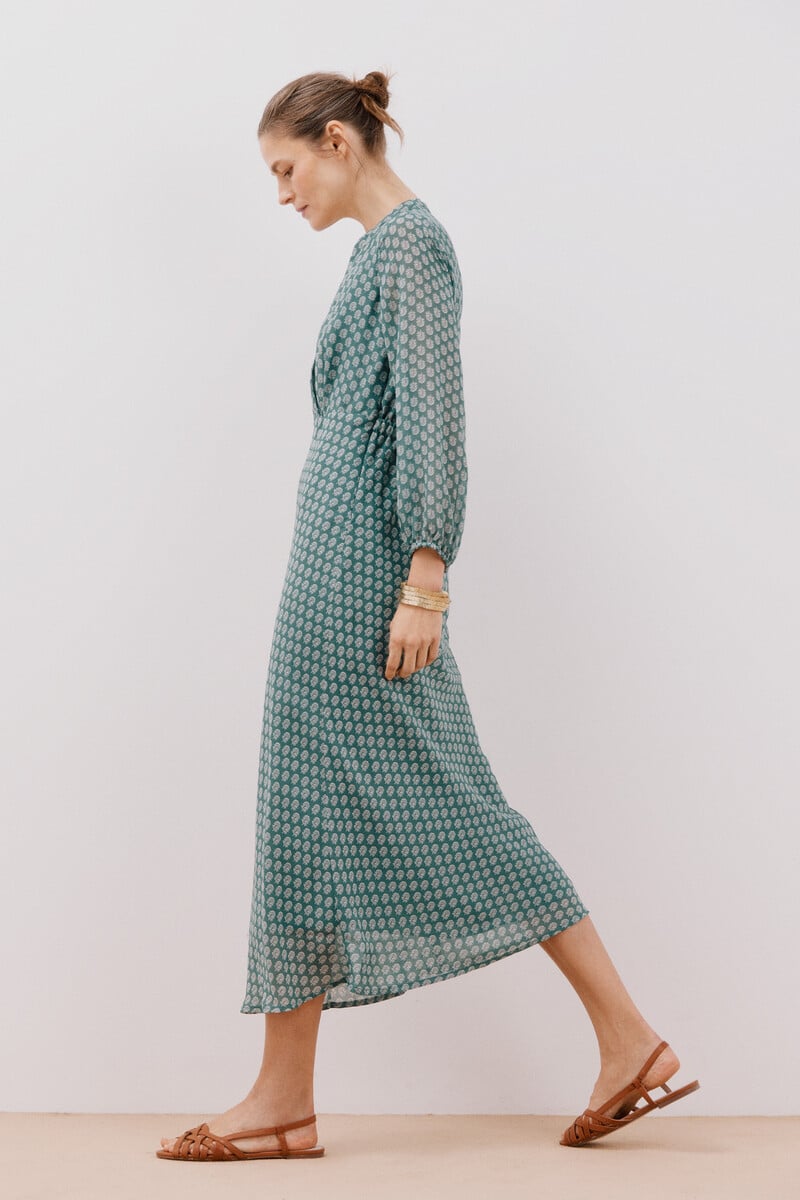 Cortefiel Vestido estampado fluido Los más vendidos