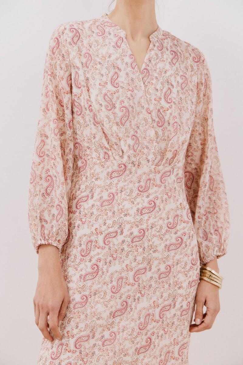 Cortefiel Vestido estampado fluido Descuento