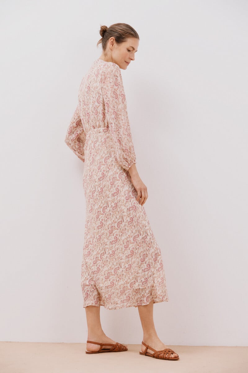Cortefiel Vestido estampado fluido Descuento