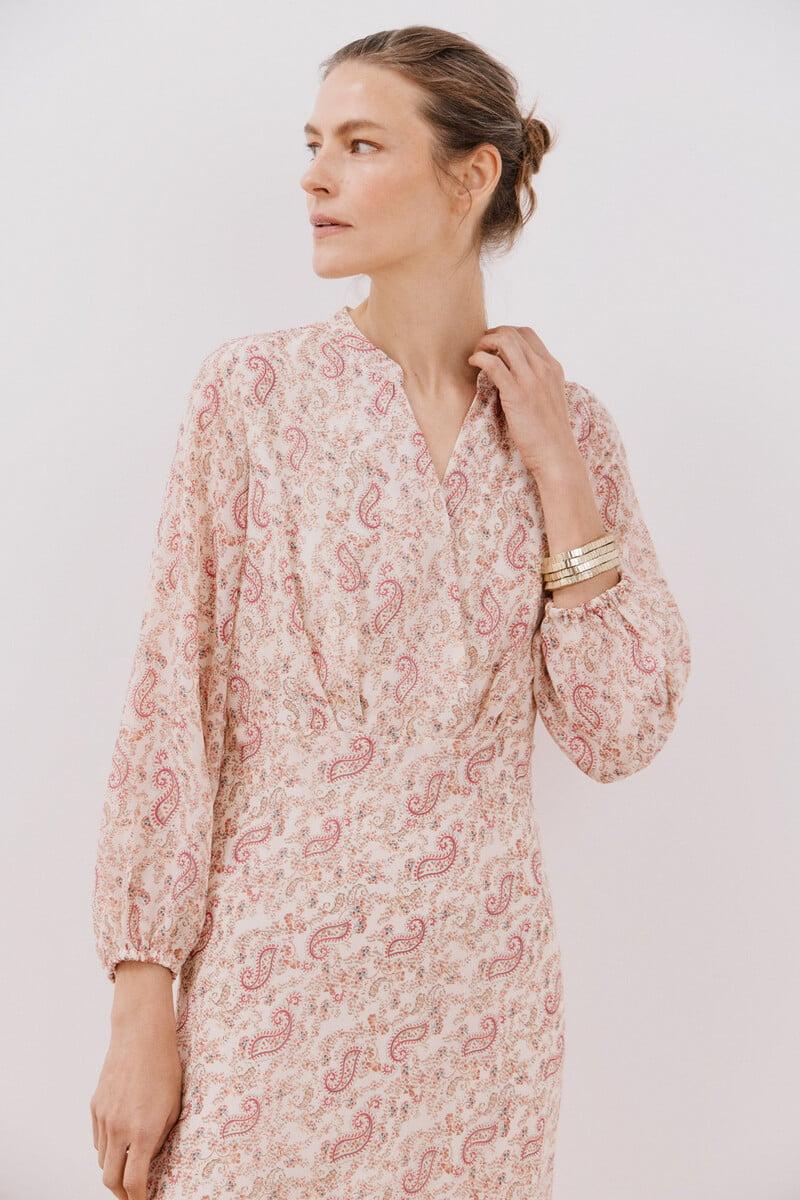 Cortefiel Vestido estampado fluido Descuento