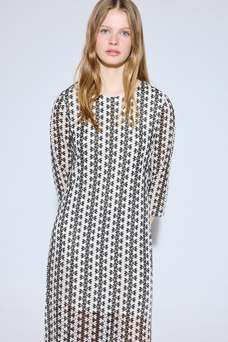 Cortefiel Vestido rayas bicolor Tienda