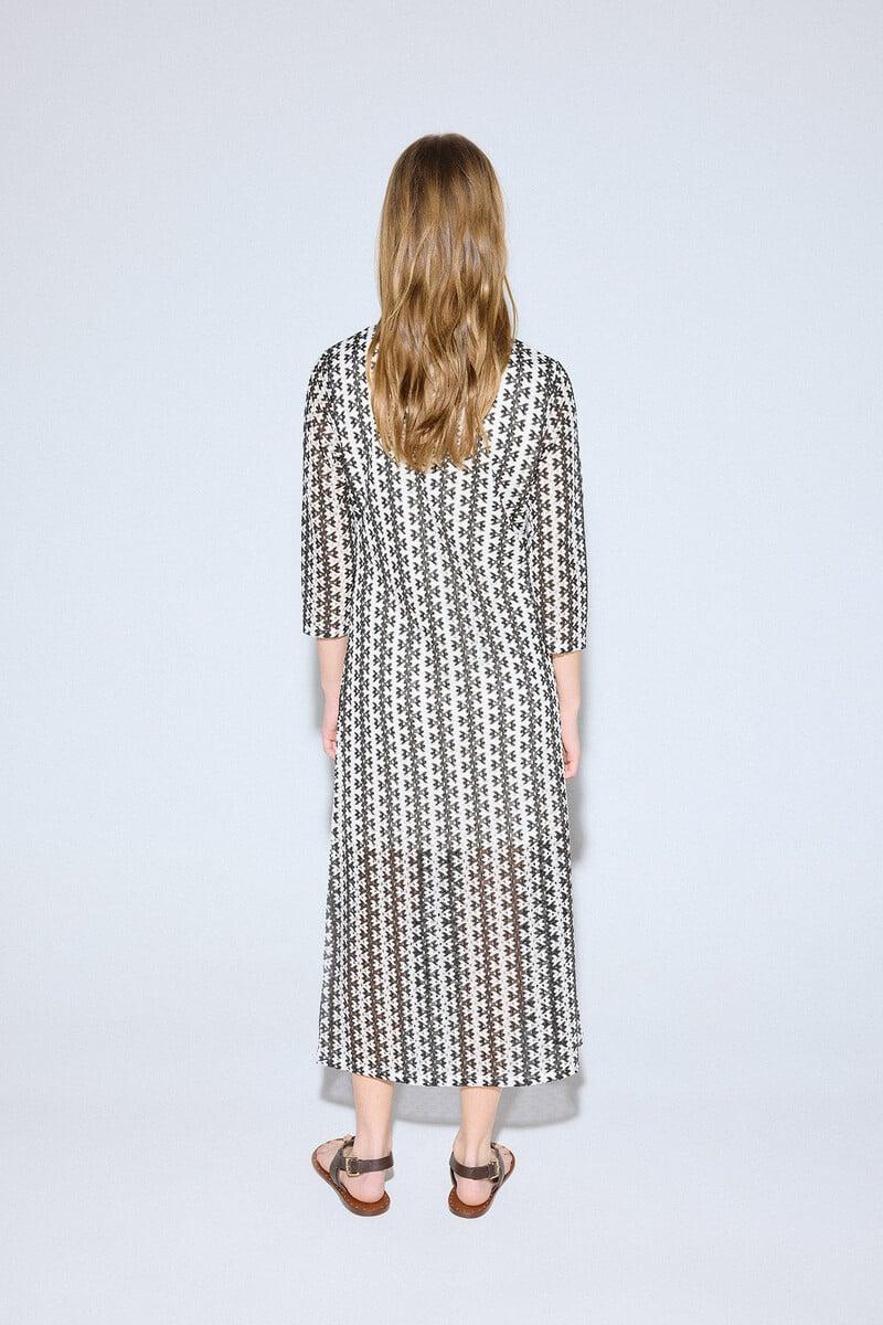 Cortefiel Vestido rayas bicolor Tienda