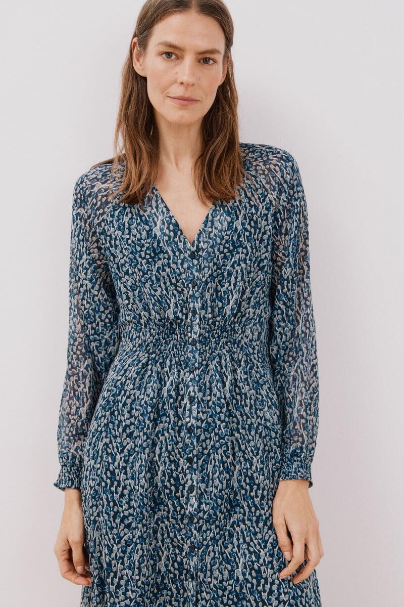 Cortefiel Vestido largo estampado Mejor oferta