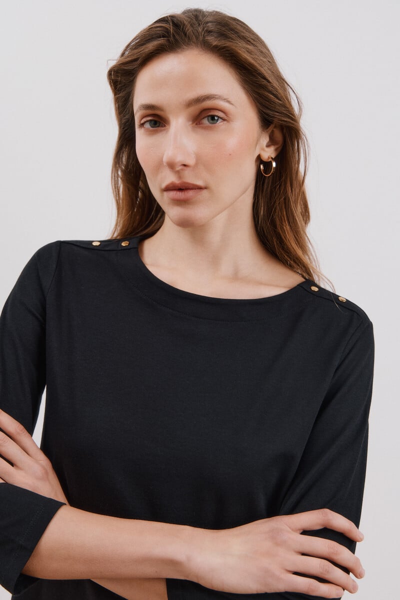 Cortefiel Camiseta básica escote barco Oferta especial