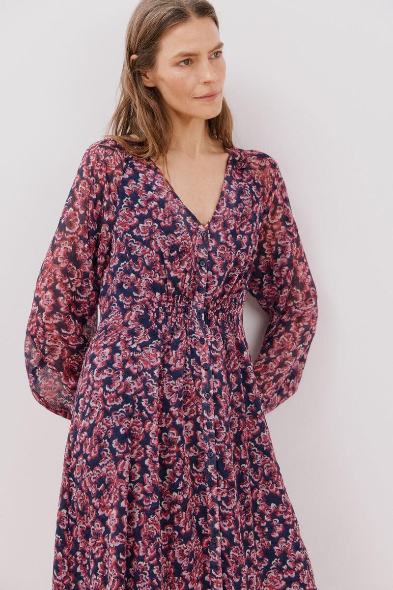 Cortefiel Vestido largo estampado Últimos 2 días