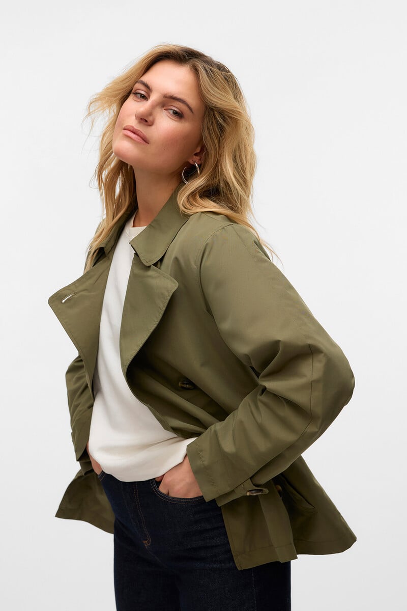 Cortefiel Trench corto de manga larga En oferta