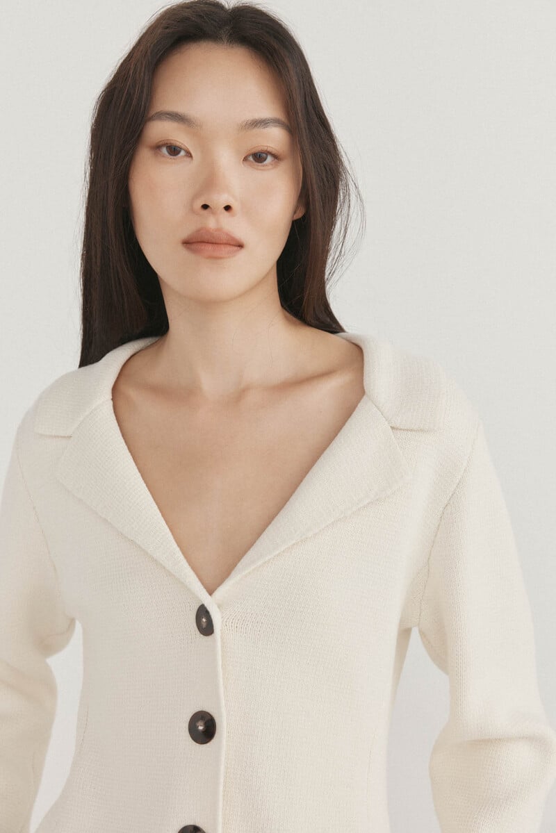 Cortefiel Blazer de punto cuello solapa Ofertas de temporada