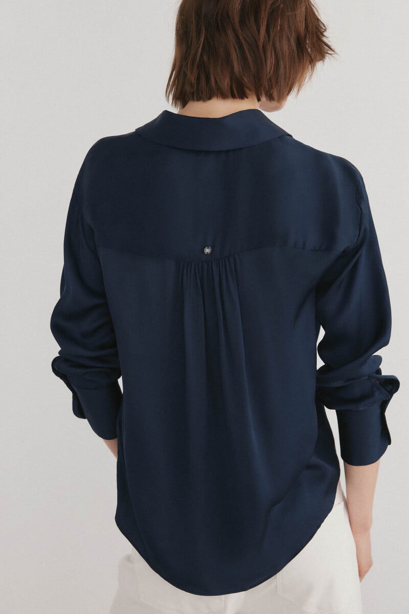 Cortefiel Blusa satén fluida Rebajas de fin de temporada
