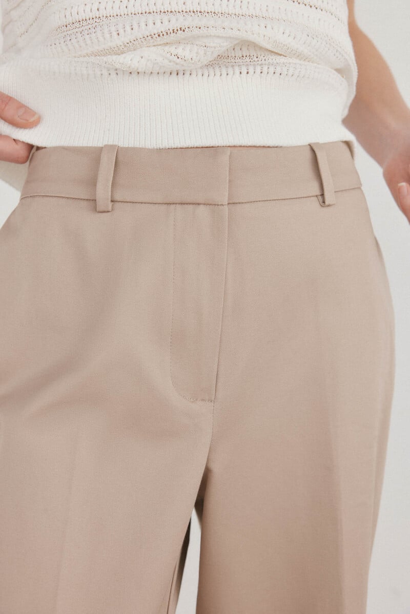 Cortefiel Pantalón recto arena Rebajas