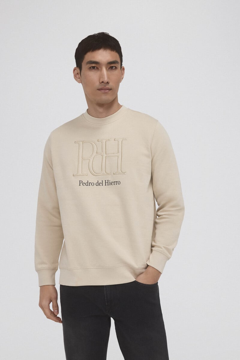 Cortefiel Sudadera logo cuello caja Rebajas de fábrica