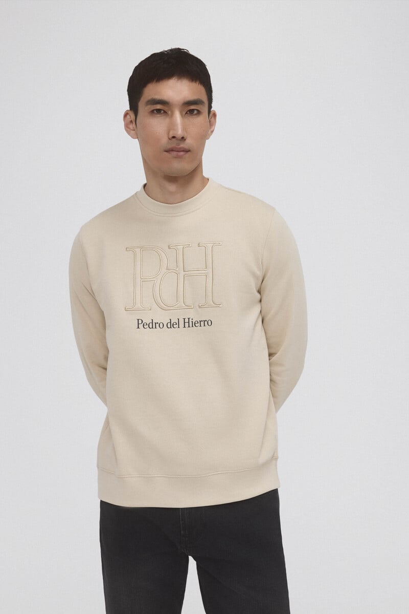 Cortefiel Sudadera logo cuello caja Rebajas de fábrica