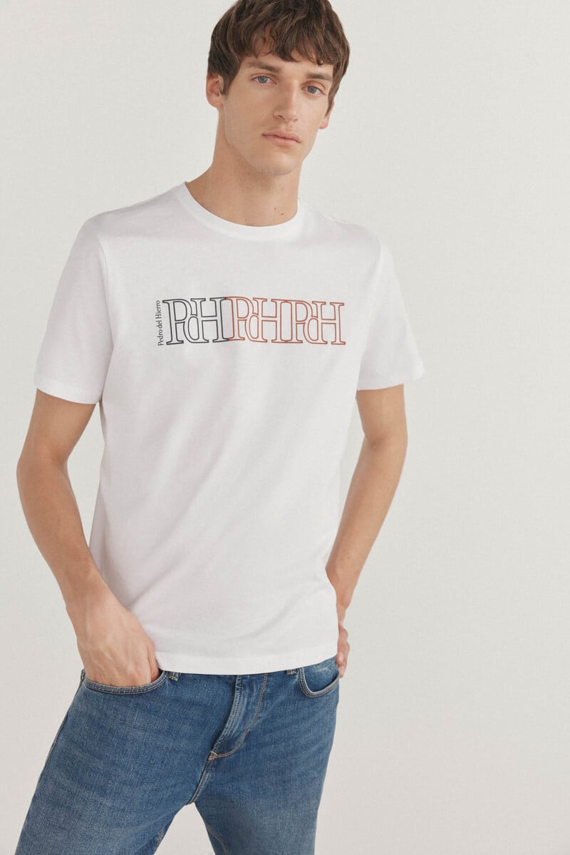 Cortefiel Camiseta logos estampados Rebajas online
