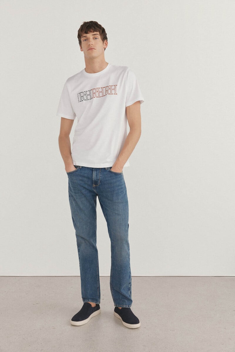 Cortefiel Camiseta logos estampados Rebajas online