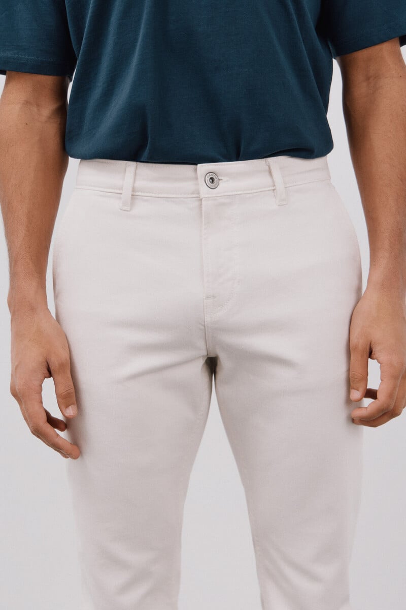 Cortefiel Pantalón 5 bolsillos color regular fit Rebajas top