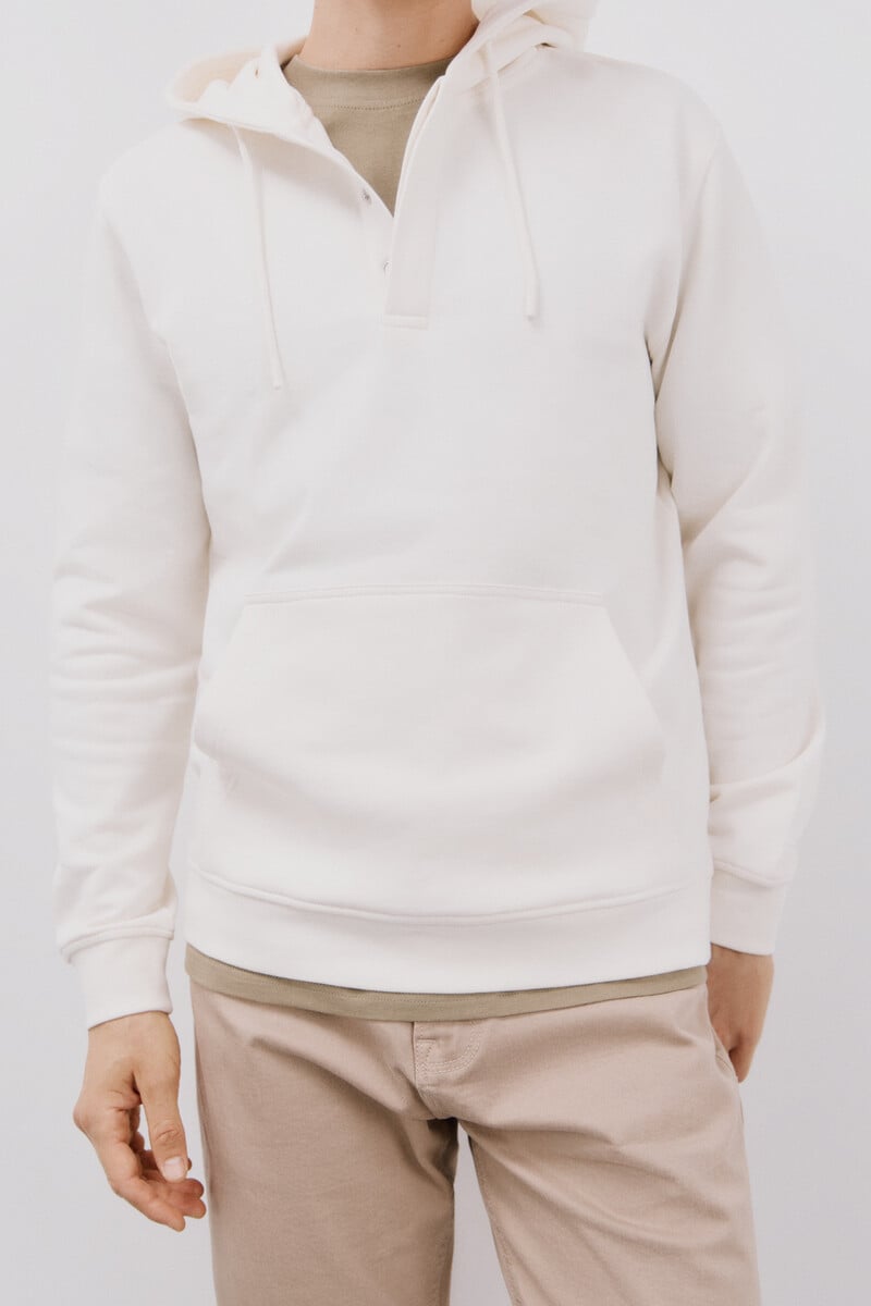 Cortefiel Sudadera capucha con botones Envío gratis