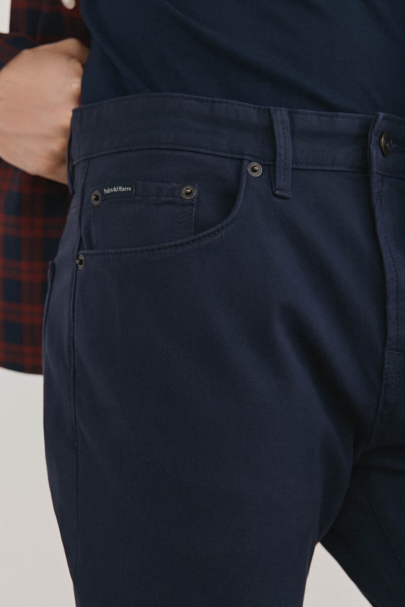 Cortefiel Pantalón 5 bolsillos color premium flex slim fit Descuentos del mes