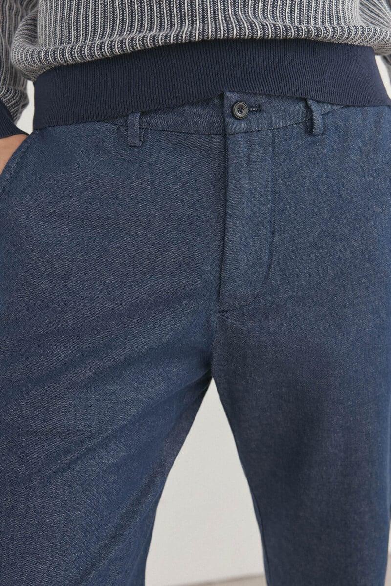 Cortefiel Pantalón chino vaquero regular fit Última moda