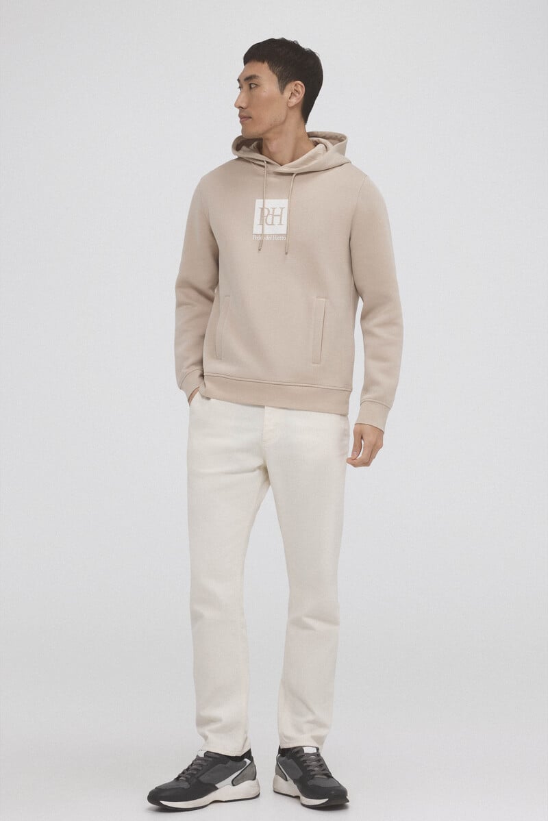 Cortefiel Sudadera capucha con logo Ventas relámpago