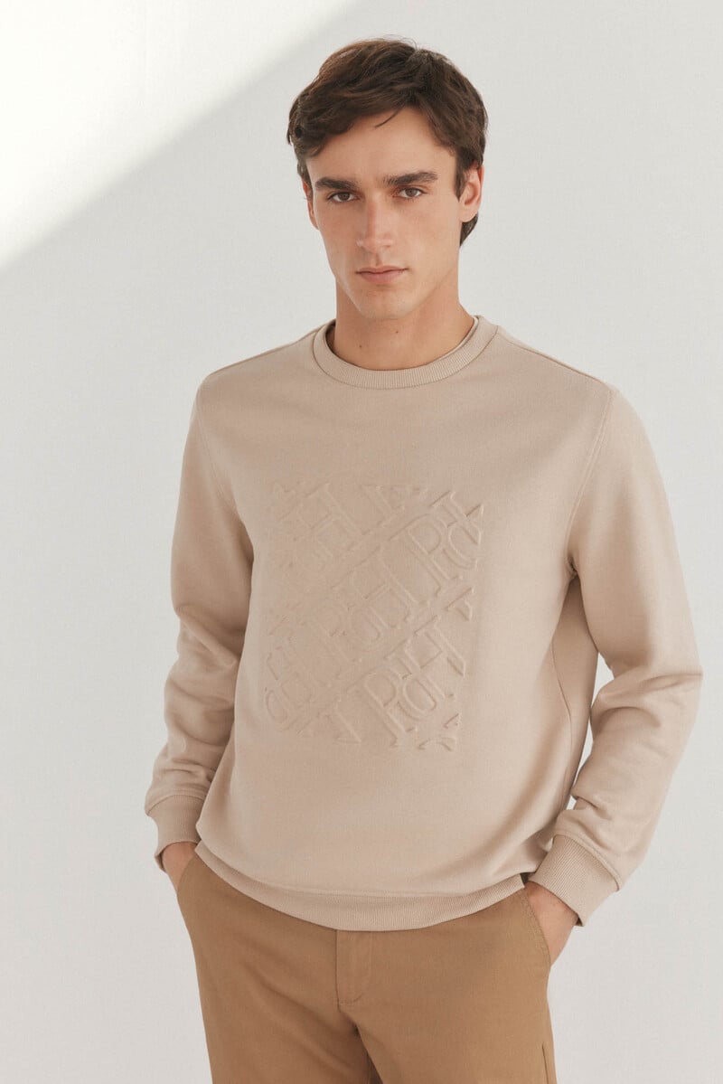Cortefiel Sudadera logo cuello caja COMPRAR AHORA