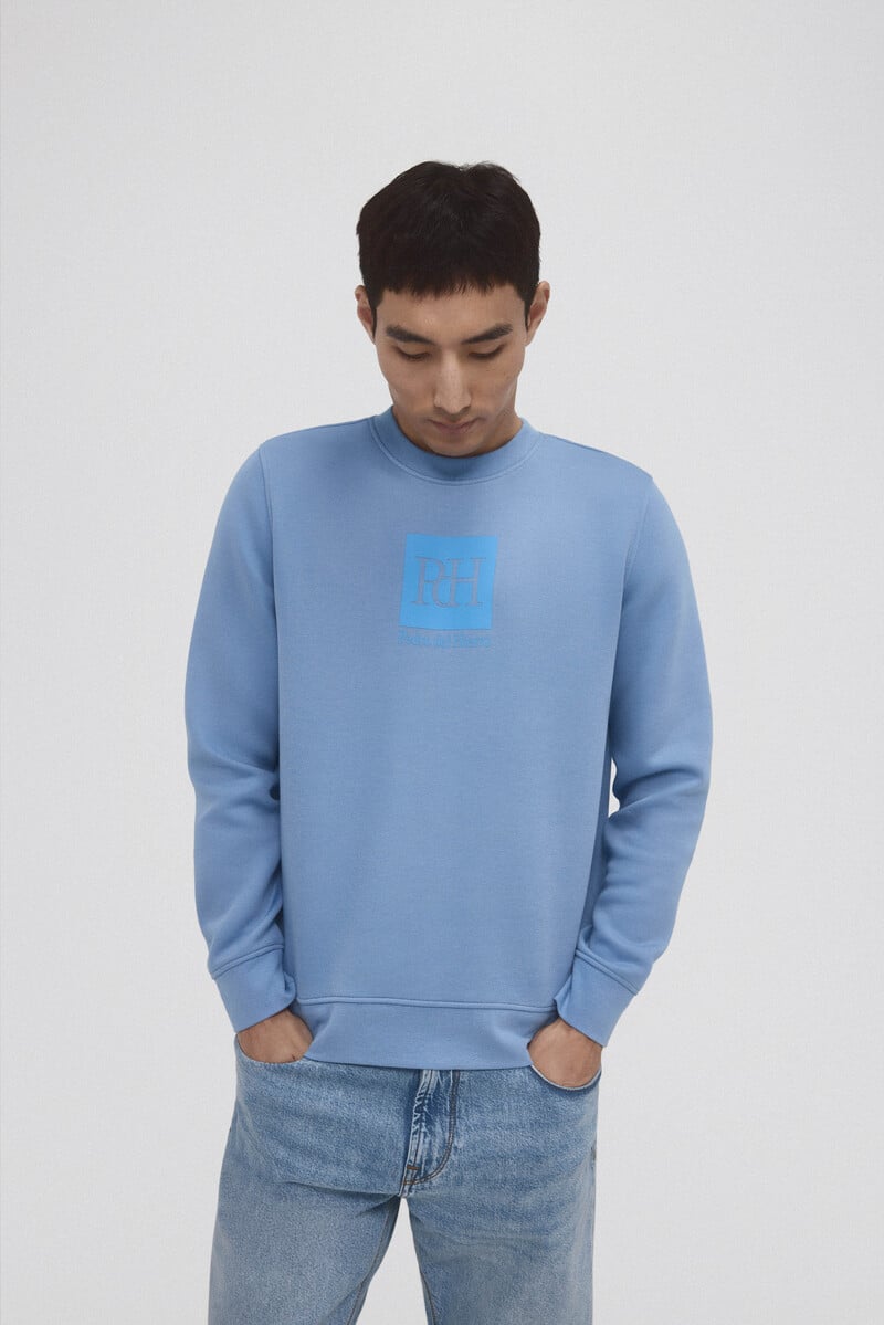 Cortefiel Sudadera logo cuello caja Últimos 2 días