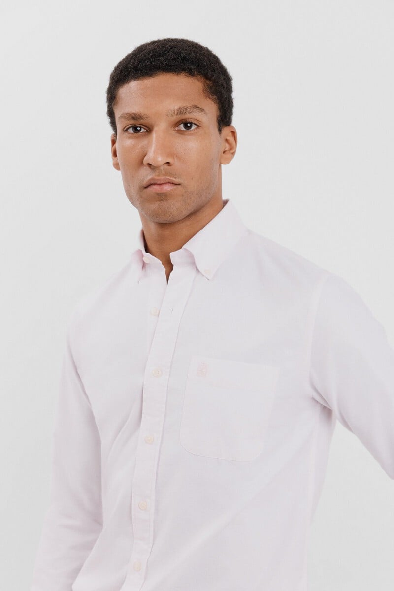 Cortefiel Camisa oxford liso Descuento por venta flash
