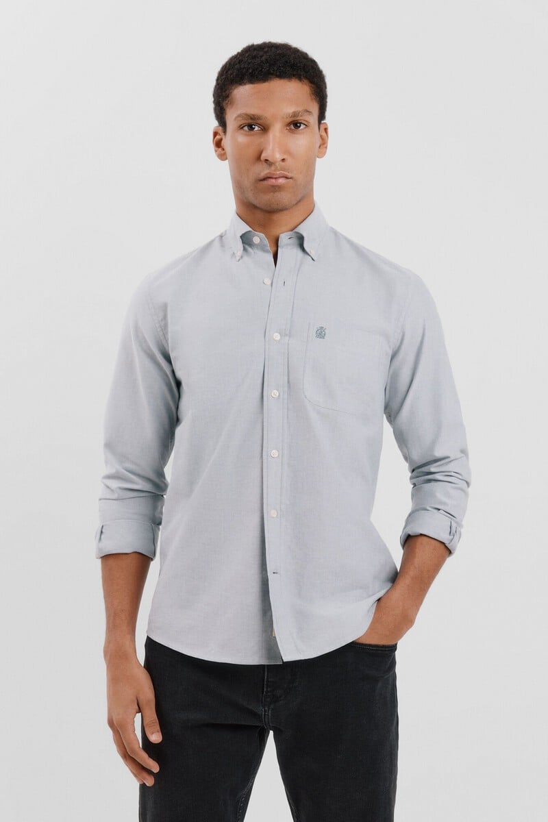 Cortefiel Camisa oxford liso Ofertas de temporada