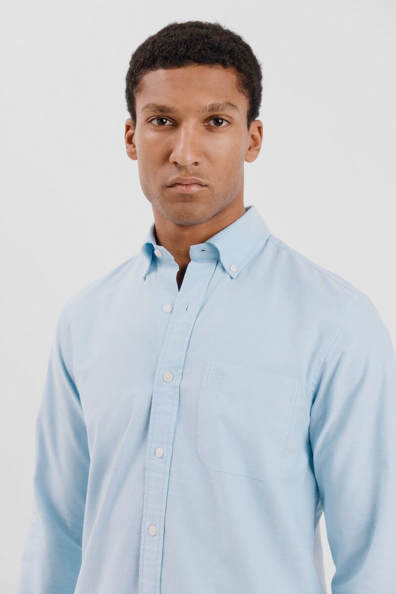 Cortefiel Camisa oxford liso Grandes ahorros