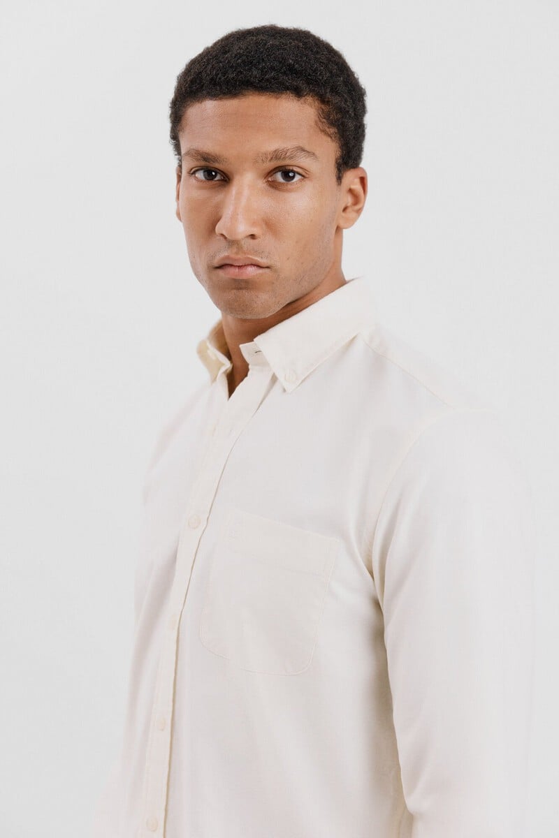 Cortefiel Camisa oxford liso Rebajas de fin de temporada