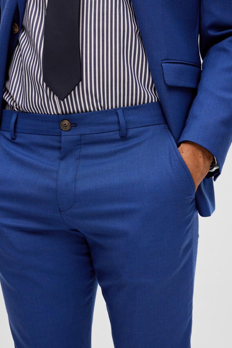 Cortefiel Pantalón de traje Slim Fit con lana Descuento