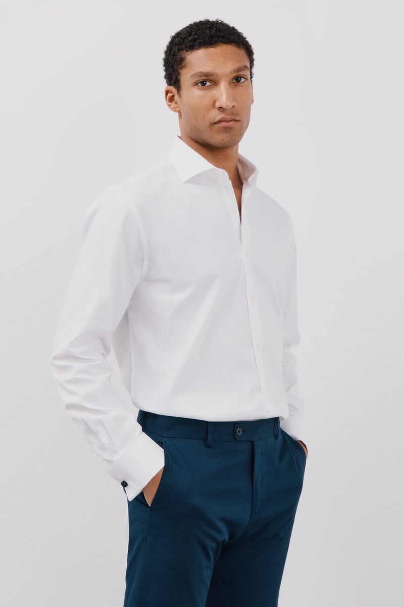 Cortefiel Camisa vestir lisa fácil plancha